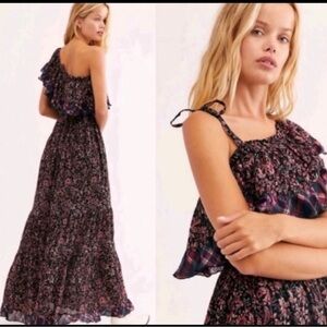 Free People What About Love Floral Maxi Dress S